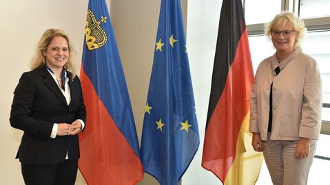 Die beiden Justizministerinnen aus Liechtenstein und Deutschland: Katrin Eggenberger und Christine Lambrecht